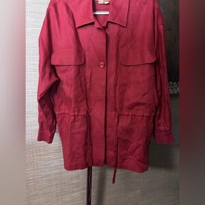 Valerie Stevens Women's Red Linen Jacket